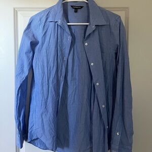 Express Light Blue Pinstripe Dress Shirt